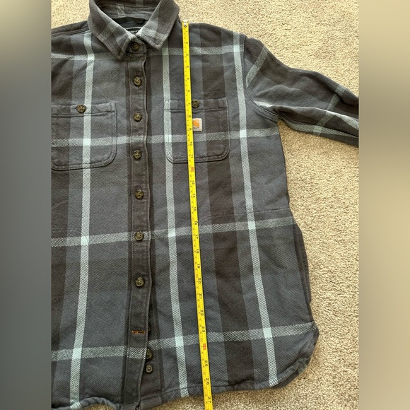 Carhartt Women’s Heavyweight Twill Plaid Shirt jacket size medium - Picture 12 of 13